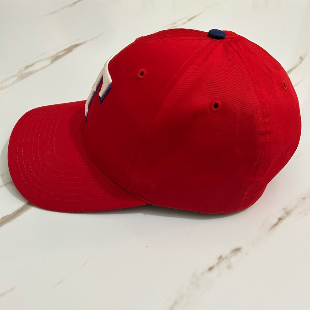 Vintage Texas Rangers Hat Cap Snapback Red MLB Baseball Twins Enterprise 90s Vtg - Picture 3 of 8